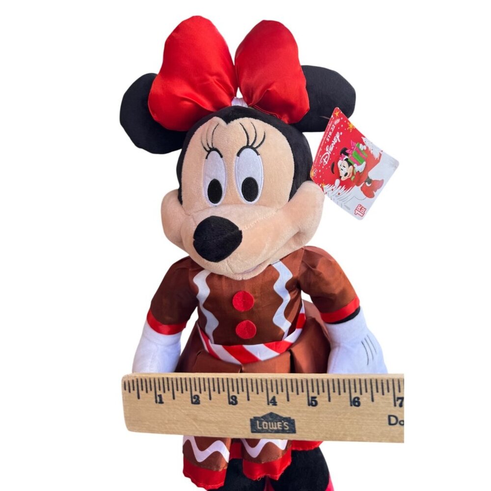 Disney Holiday Mickey & Minnie Mouse Plush Dolls 24" Christmas Decor Set - Picture 10 of 12